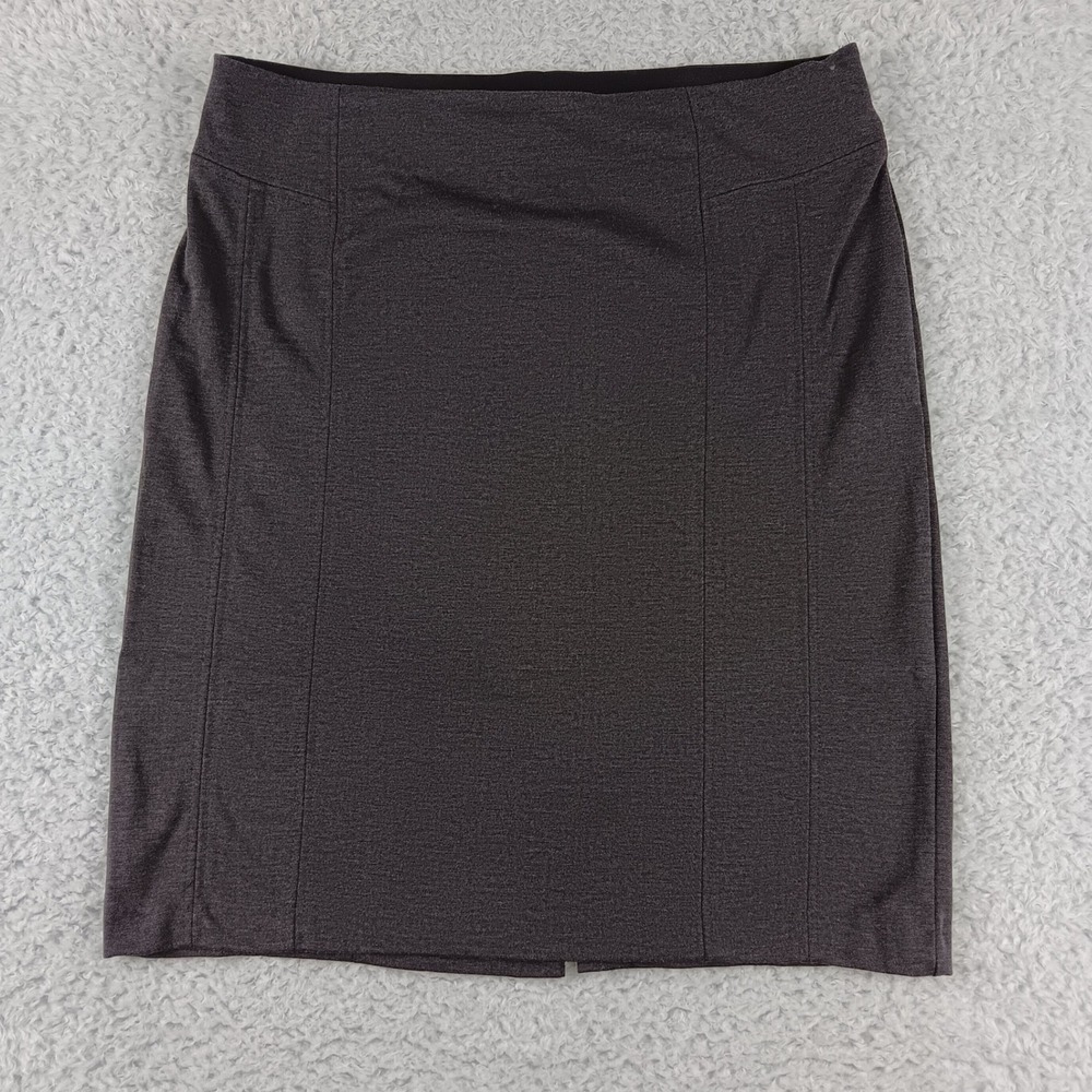Counterparts Womens Gray Stretch Pull On Pencil Skirt 14 Charcoal Marl 6006579BS